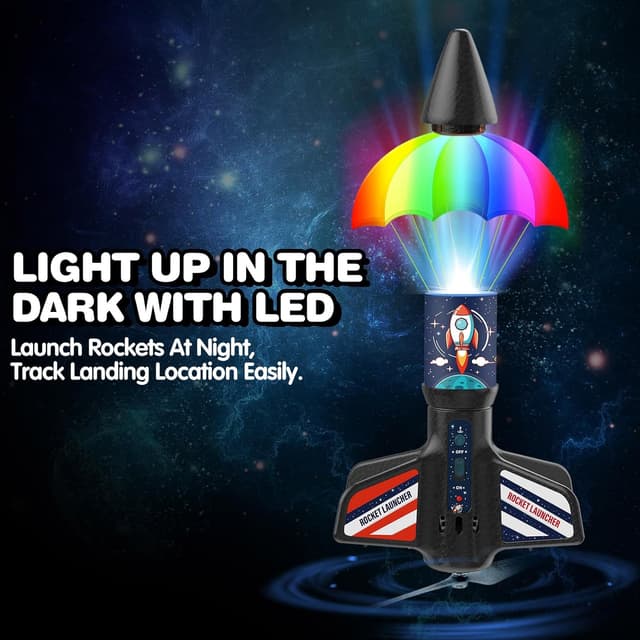 Detalle de Eieymct Rocket Launcher for Kids (Self-Launching, 200 ft Outdoor Electric Launch Set)