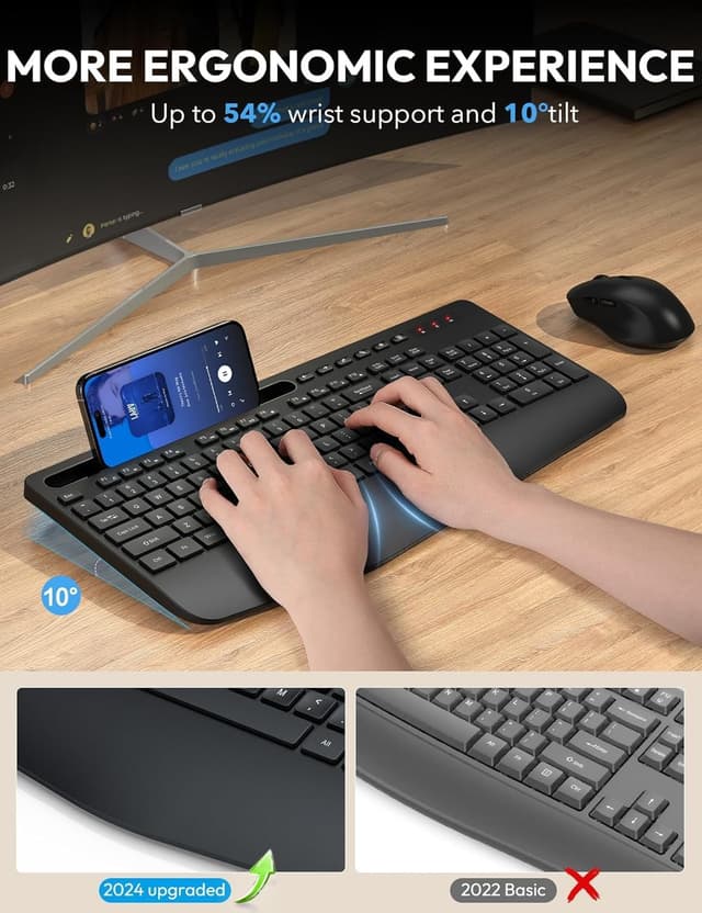 Detalle 2 de SABLUTE Wireless Keyboard Combo 33 ft ⌨