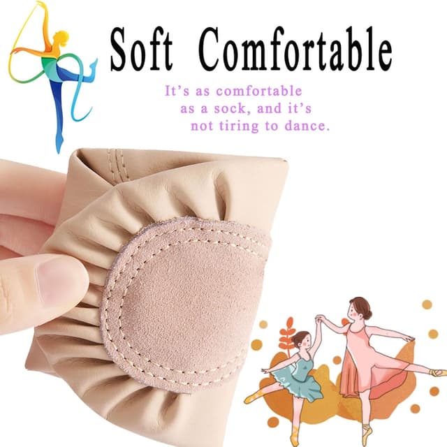 Detalle de TETSUO Girls Ballet Shoes – Indoor ballet flats for toddlers and kids