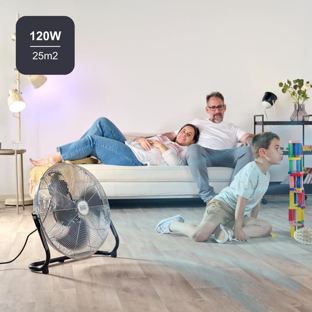 Detalle 2 de Black+Decker Ventilador de Suelo 45 cm 120W 3 velocidades 🌬