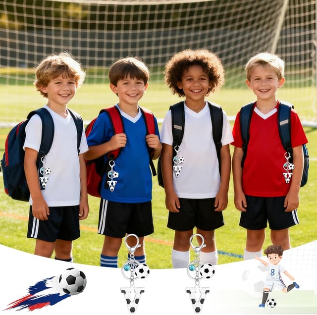 Thumbnail 6 de MWOOT Football Alphabet Keychain