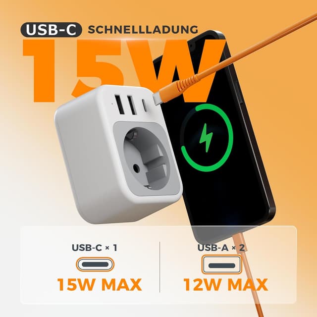 Thumbnail 4 de TESSAN USA Adapter 1875W Reiseadapter đ