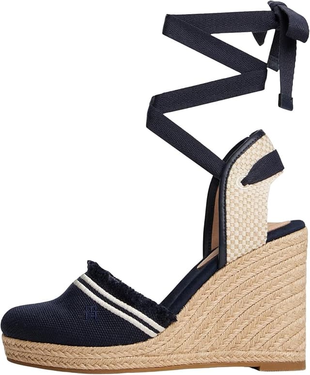 Detalle de Tommy Hilfiger Alpargatas Fringe Canvas tacón 38
