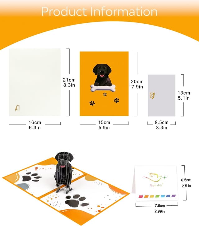 Thumbnail 6 de Labrador 3D Geburtstagskarte schwarz