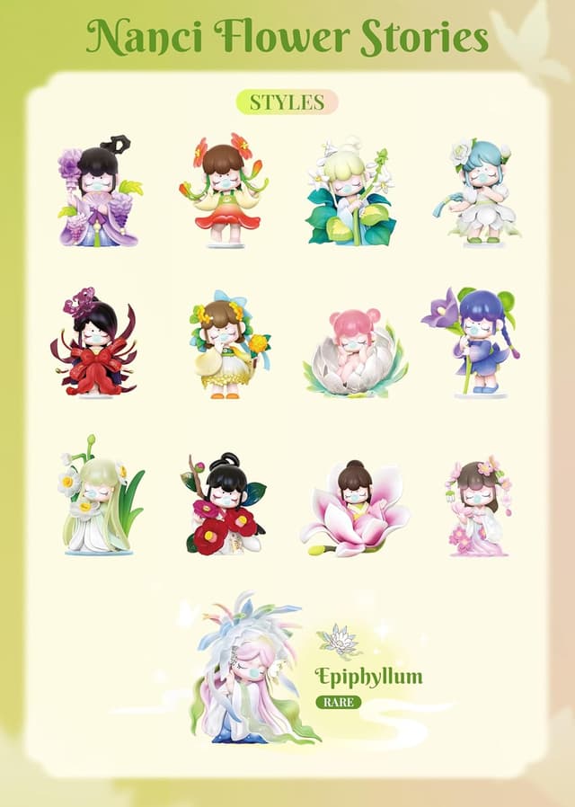 Detalle de Rolife Blind Box 1 figurine d’action anime florale aléatoire (7,5 à 13,5 cm)