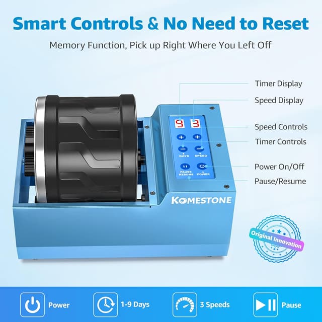 Thumbnail 4 de KomeStone Professional Rock Tumbler Kit 4LB 🪨