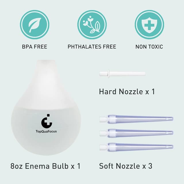 Detalle de TopQuaFocus 8oz enema bulb kit for colon cleansing
