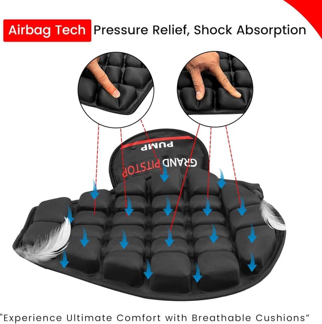 Thumbnail 6 de Motorcycle air seat cushion for long rides