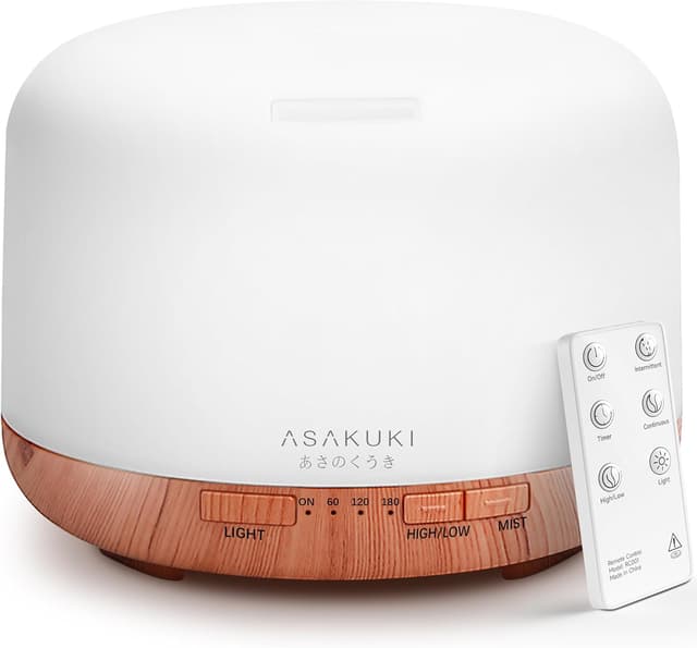 Imagen de ASAKUKI 500ml Ultrasonic Essential Oil Diffuser 🌫 en OfertitasTOP