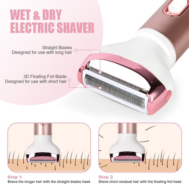 Detalle de ACWOO Electric Lady Shaver 4-in-1 razor 🪒