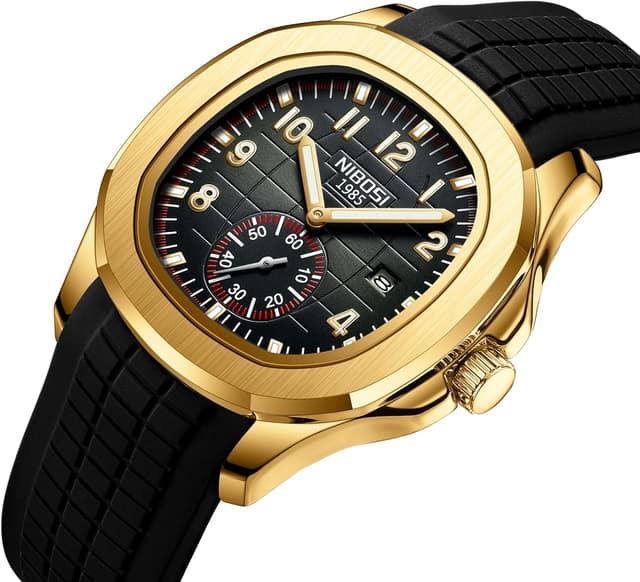 Detalle 2 de NIBOSI Orologi da uomo analogici al quarzo impermeabili con data