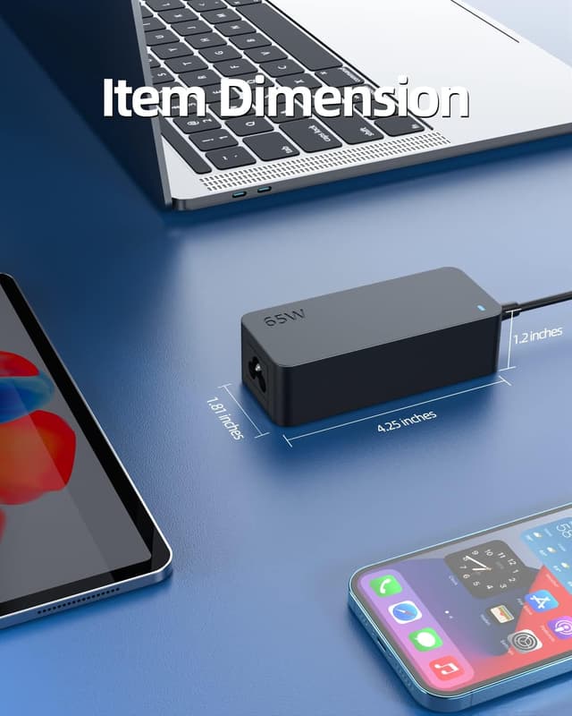 Detalle 2 de Superer 65W USB‑C Laptop Charger 10FT cable