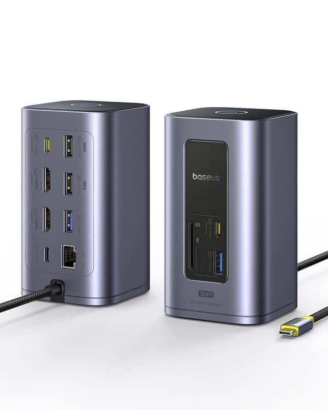 Detalle de Baseus Nomos Win Air 12‑in‑1 USB‑C Docking Station 100W