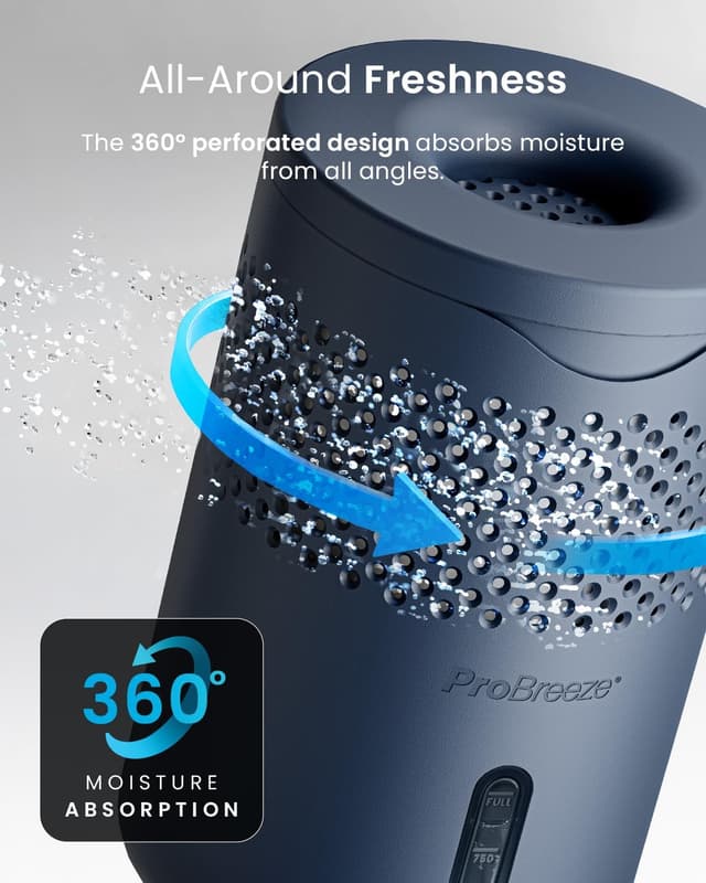 Detalle 2 de Pro Breeze Osmo Dehumidifier (Silent & Refillable) with 700g Refillable Tablet – Blue