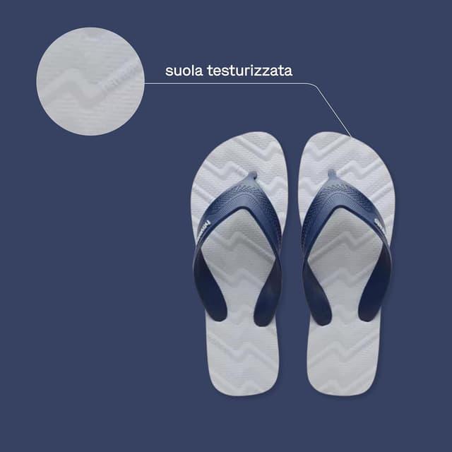 Detalle 2 de Havaianas Track Waves – Infradito uomo comode con cinghie larghe e suola anatomica