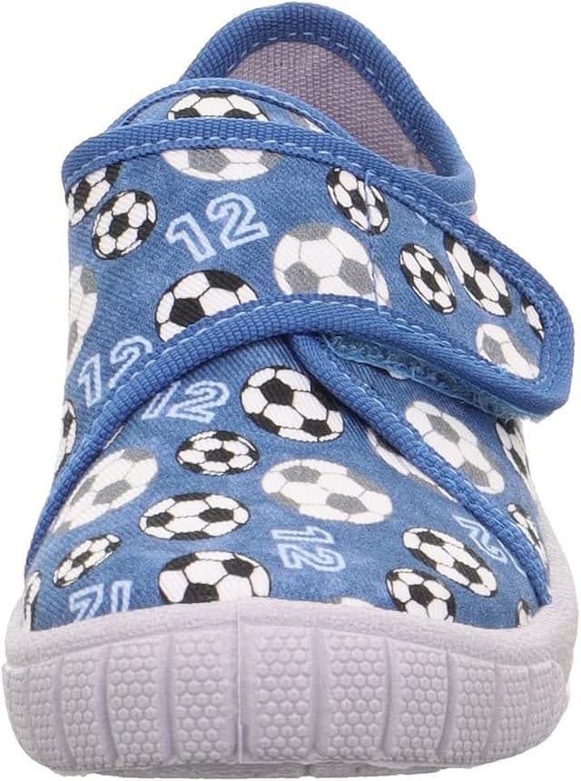 Detalle 2 de Superfit Jungen BillHausschuhe aus Baumwolle mit Klettverschluss