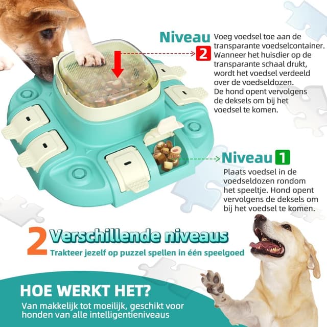 Detalle de CAROZEN Intelligentes Hundespielzeug mit Langzeit-Futterspender & Snack-Versteck