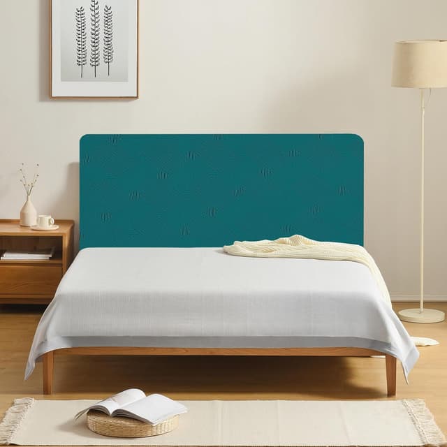 Detalle 2 de Ystyle copri testiera letto matrimoniale/singolo elasticizzato 150 cm blu pavone