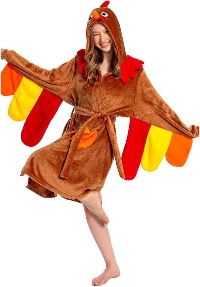 Imagen de OLAOLA Plush Hooded Fleece Bathrobe 1pc en OfertitasTOP