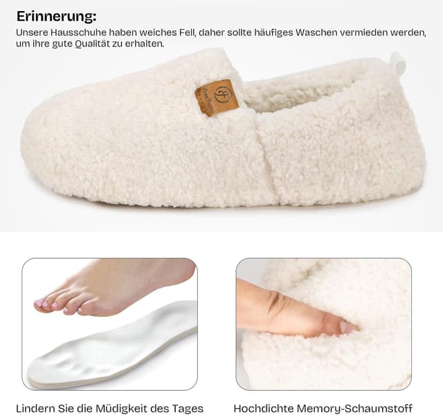 Thumbnail 3 de EverFoams Damen Hausschuhe Memory Foam Kunstwolle