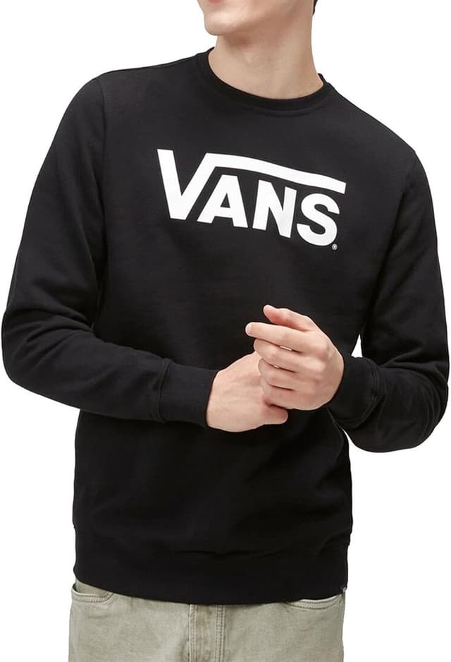Detalle de Vans Men’s M VANS Classic Crew Redrum/Black Long Sleeve Sweatshirt