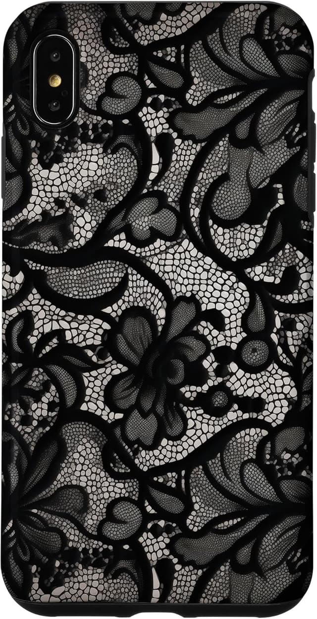 Detalle de Coque iPhone XS Max dentelle noire