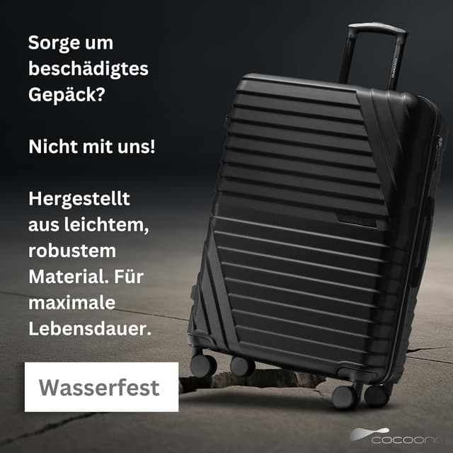 Detalle de Cocoono Hartschalenkoffer XL Groß (100–117 L) mit 8 Rollen 360° und TSA-Schloss
