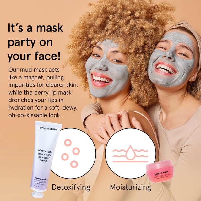 Detalle de grace & stella Award Winning Skin Care Set (Weekend Reset Edit) — Vegan travel self-care gift set for women