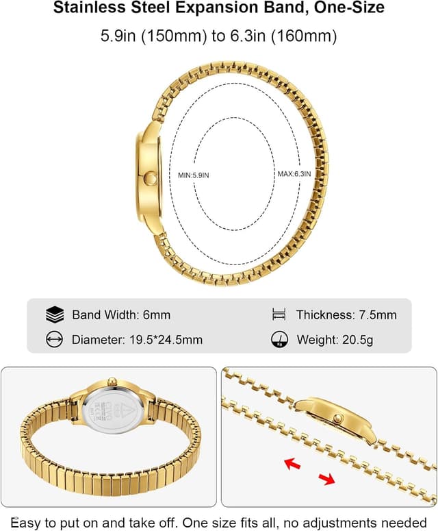 Thumbnail 4 de CIVO CIVO Vintage Armbanduhr für Damen 15-16 cm