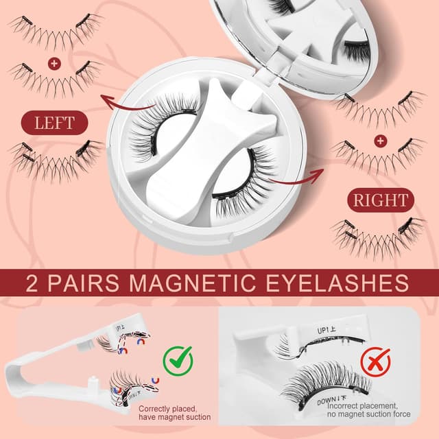 Detalle de Higu Clace Magnetic Eyelashes with Applicator (G03) — No-Glue Reusable Magnet Lashes for a Natural Look