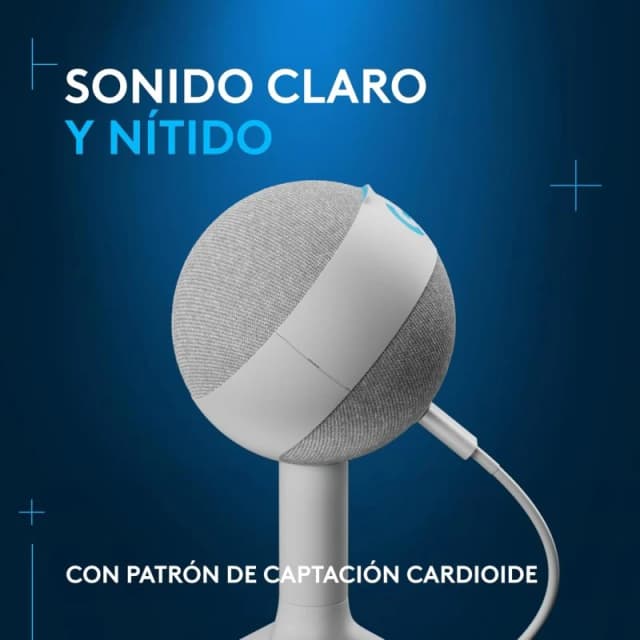 Detalle 2 de Logitech G Yeti Orb LIGHTSYNC RGB micrófono de condensador USB para gaming (blanco)