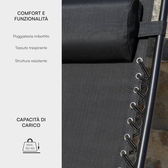 Thumbnail 4 de Baroni Home Sedia Sdraio 165x65x93 cm