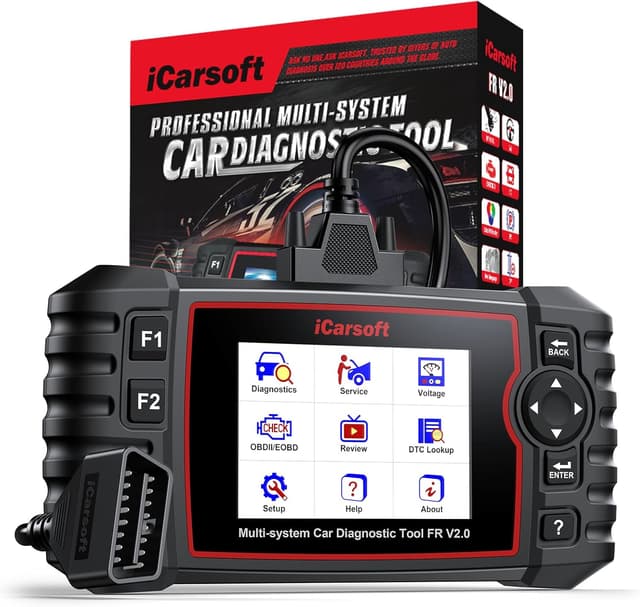 Detalle de iCarsoft FR V2.0 OBD2 diagnóstico multimarca para Renault y más