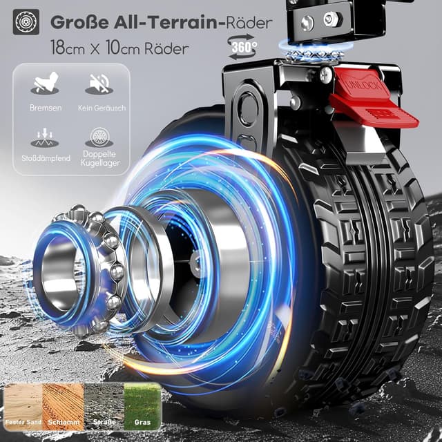 Thumbnail 4 de BTTN XXXL Bollerwagen faltbar 300 L 210 kg Traglast Schwarz