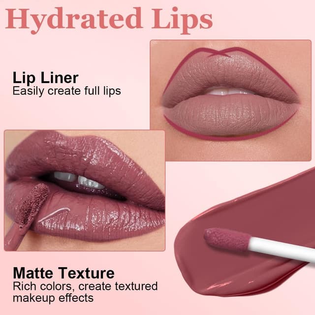 Thumbnail 6 de LOPHE Rossetto Liquido: set 3 lucidalabbra opaco e 3 matite per labbra #09, #10, #11