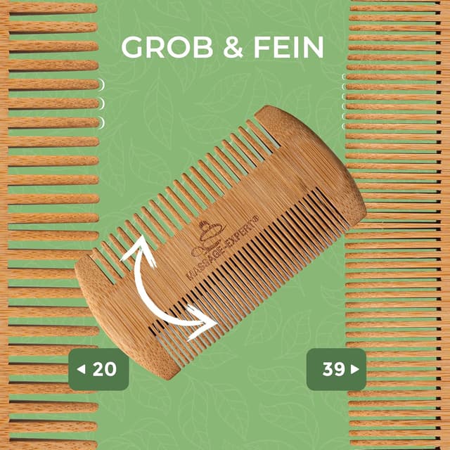 Detalle de Bambus-Holzkamm für Haare, Bart