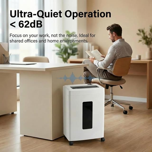 Thumbnail 6 de Fonirvanic Distruggi Documenti Elettrico Professionale P5: tritatutto per microframmenti, 10 fogli e cestino 18L