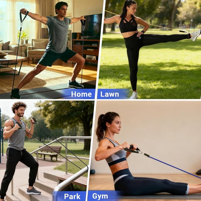 Thumbnail 6 de Elastici fitness 5 livelli 10–150 lb