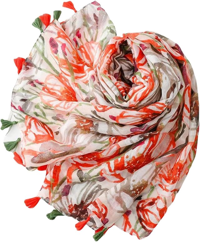 Detalle de prinfantasy Scarf Women Shawls Wraps Soft Scarves, 180 x 85 cm long multiway shawl