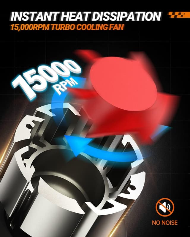 Detalle de SEALIGHT H13/9008 LED Headlight Bulbs (2-Pack) with 8X brightness and 6500K cooling fan