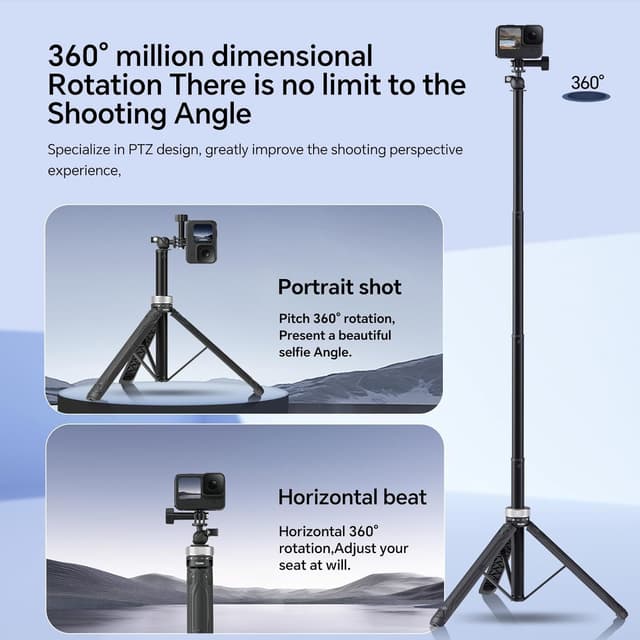 Thumbnail 2 de TELESIN 360° Selfie-Stick Stativ für Actioncams