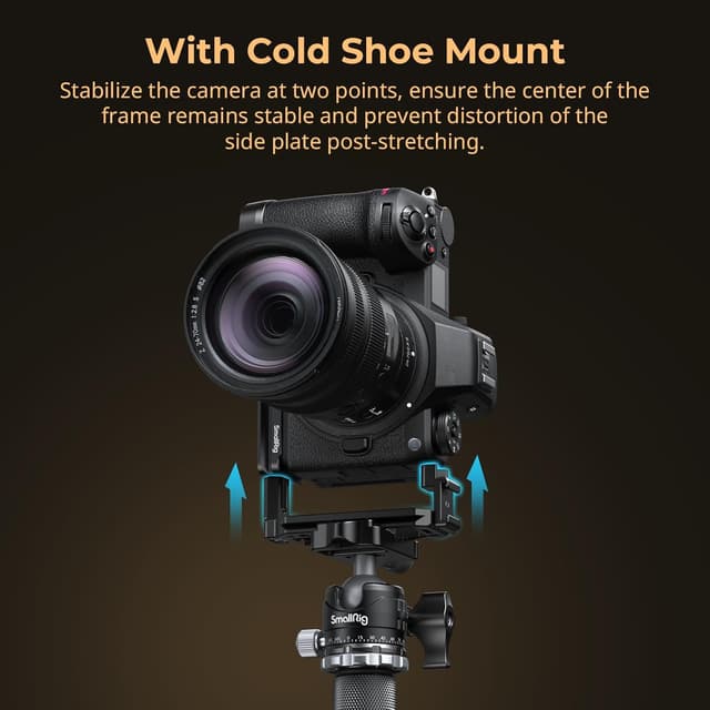 Detalle de SMALLRIG Plaque en L 4523 pour Nikon Z6III : support Arca, griffe froide et QD