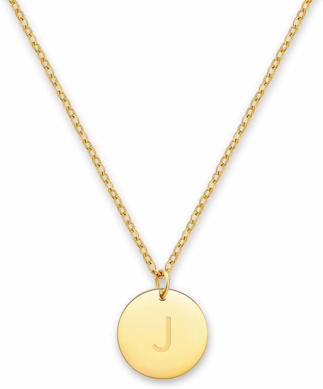 Detalle de GD GOOD.designs Buchstaben-Kette Gold (18 Karat) – wasserfest, mit A‑Z Anhänger