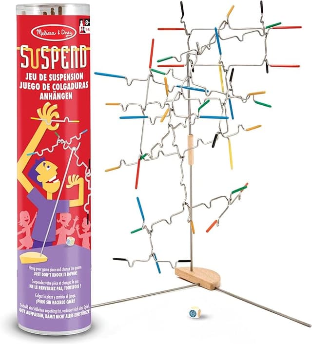 Detalle de Melissa & Doug Suspend Torre de Equilibrio para Niños y Adultos 🎲