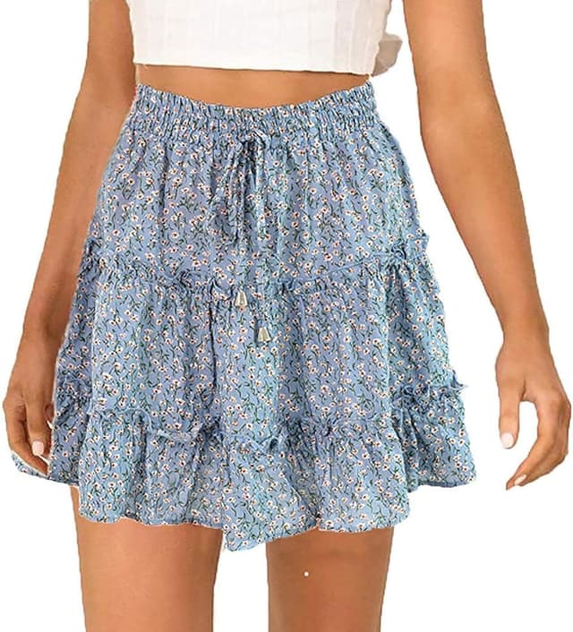 Thumbnail 6 de Floral Ruffle Skirt Mini Boho