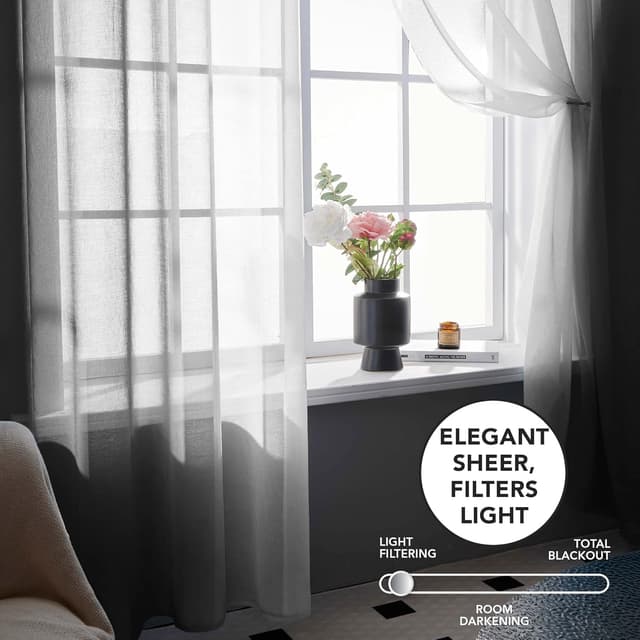 Thumbnail 6 de Deconovo Rideaux Voilages Gris Foncé 140×270 CM