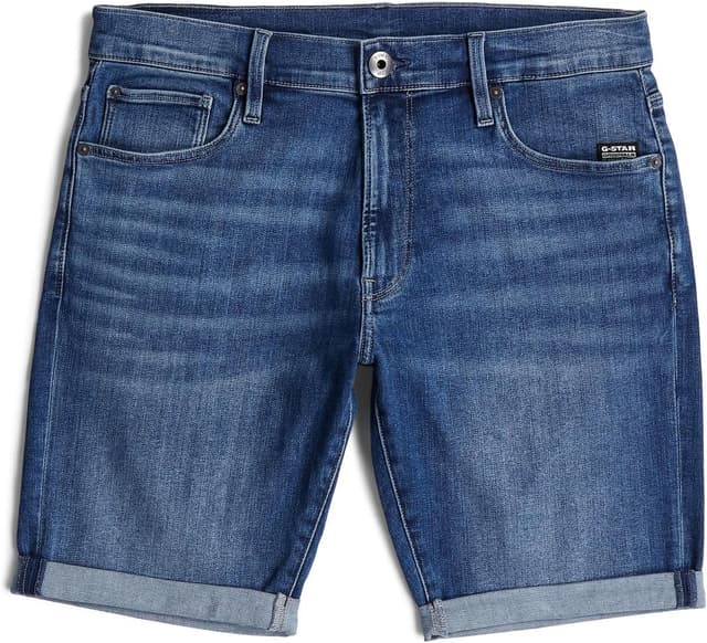 Detalle 2 de G-Star Men’s 3301 Slim Denim Shorts (5-pocket) in leather-like paper fabric