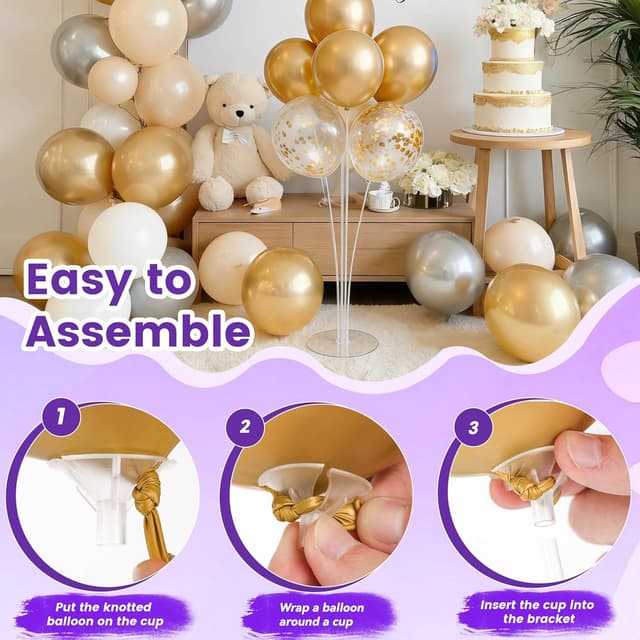 Thumbnail 5 de JOYYPOP Balloon Stand Kit 4 Sets for Tables ๐