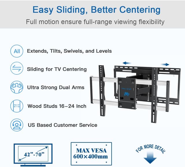 Thumbnail 1 de Mounting Dream MD2198-X1 42–70 inch TV Mount 100 lbs