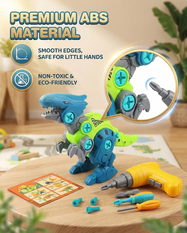 Detalle de Jovrun Dinosaur Take-Apart Kit with Drill